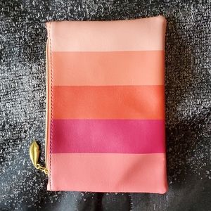 Striped Ipsy makeup bag